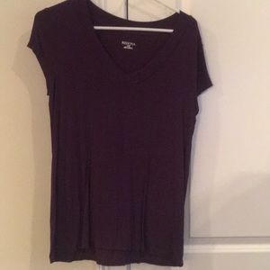 Deep purple t shirt v neck